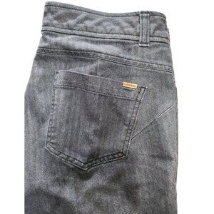 Womens CK‎ Calvin Klein Designer Jeans Black pinstripe sz 12